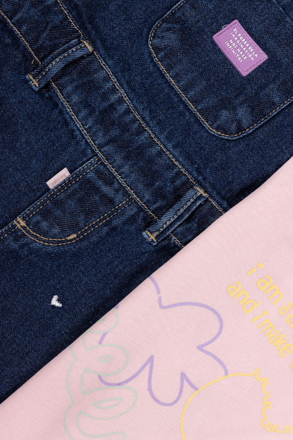 CONJUNTO OVEROL NIÑA COOL KIT ROSADO