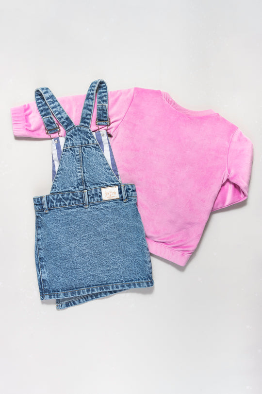CONJUNTO OVEROL NIÑA AMAZING ROSA