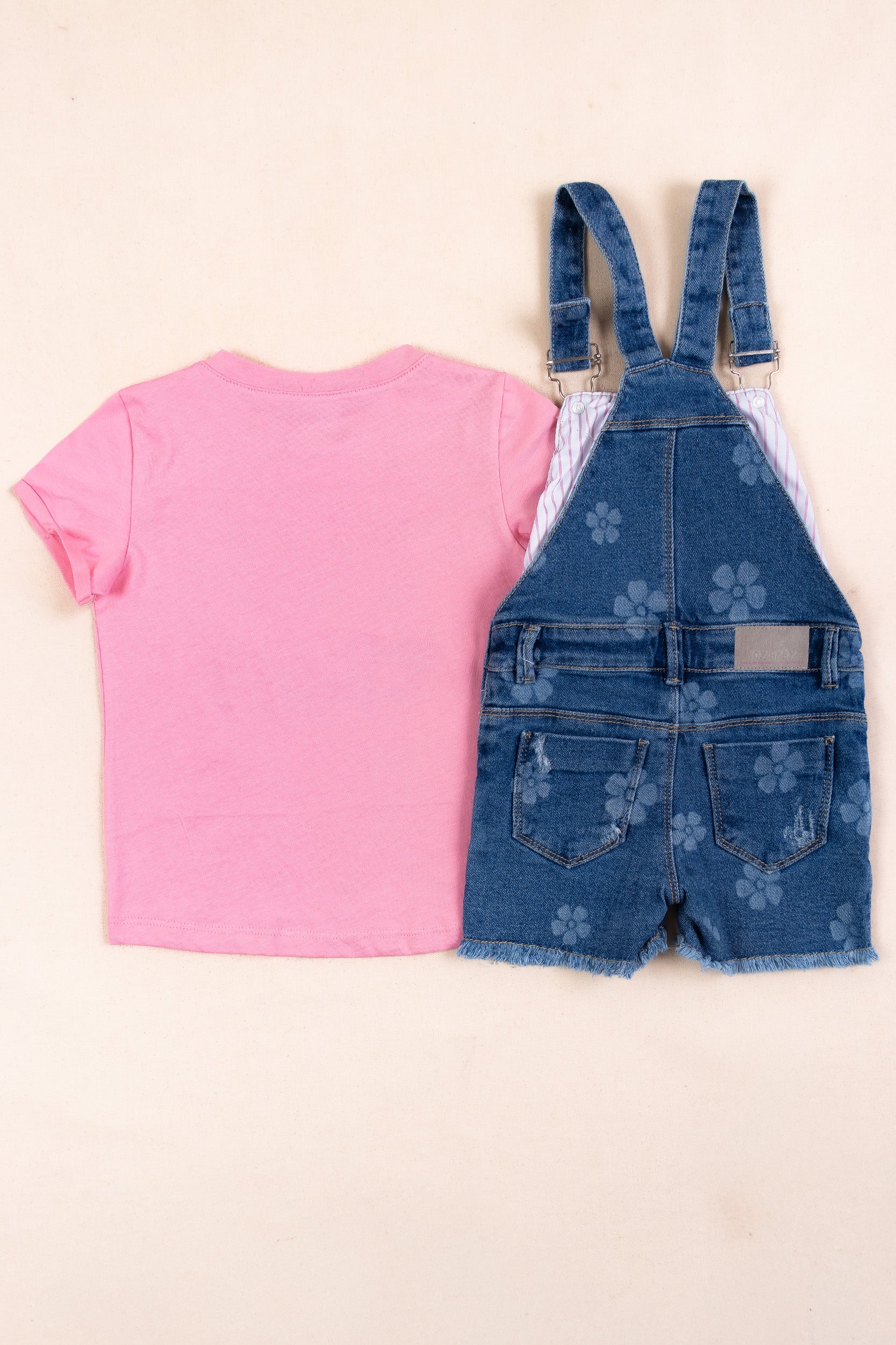 CONJUNTO OVEROL NIÑA ROSADO