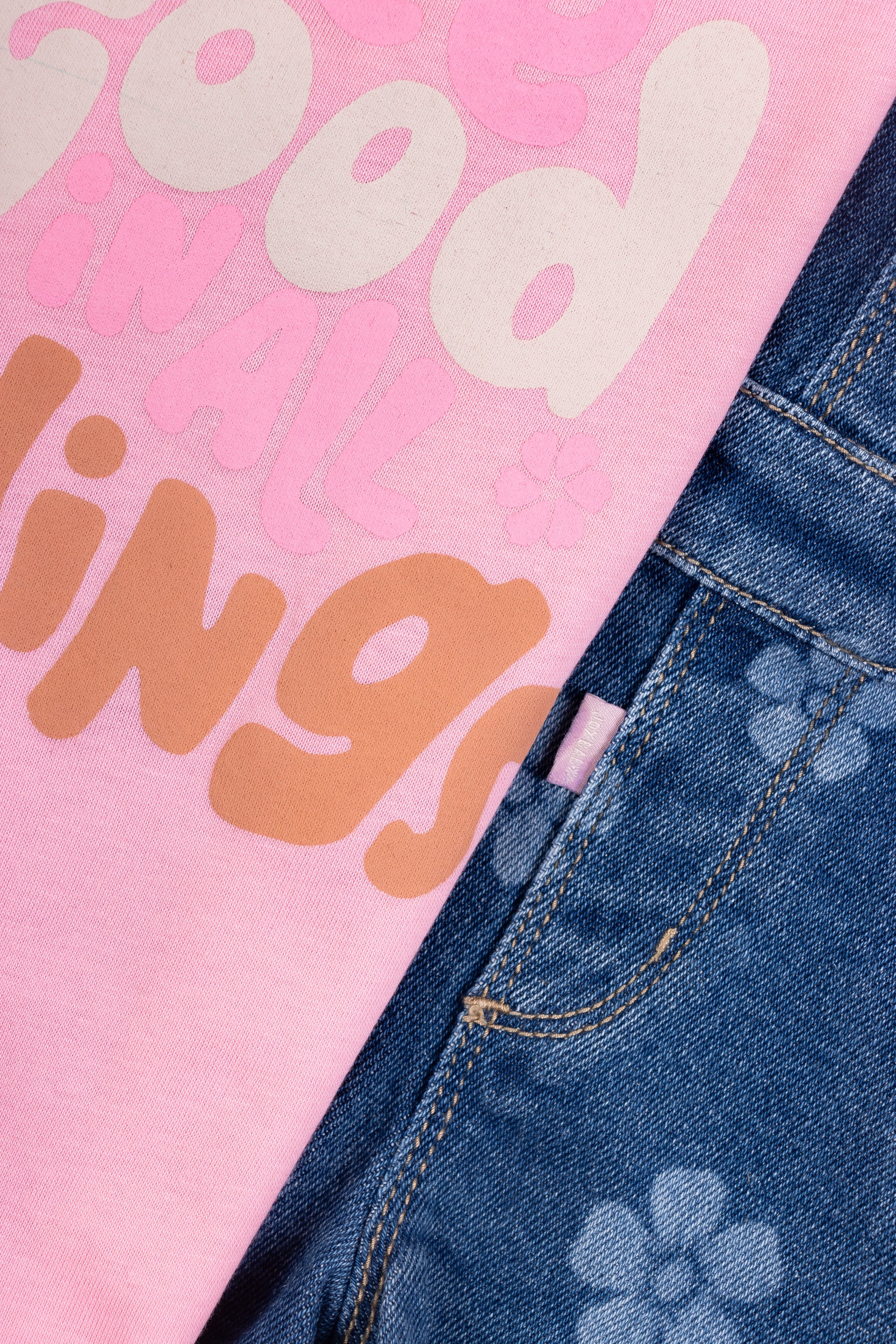 CONJUNTO OVEROL NIÑA ROSADO