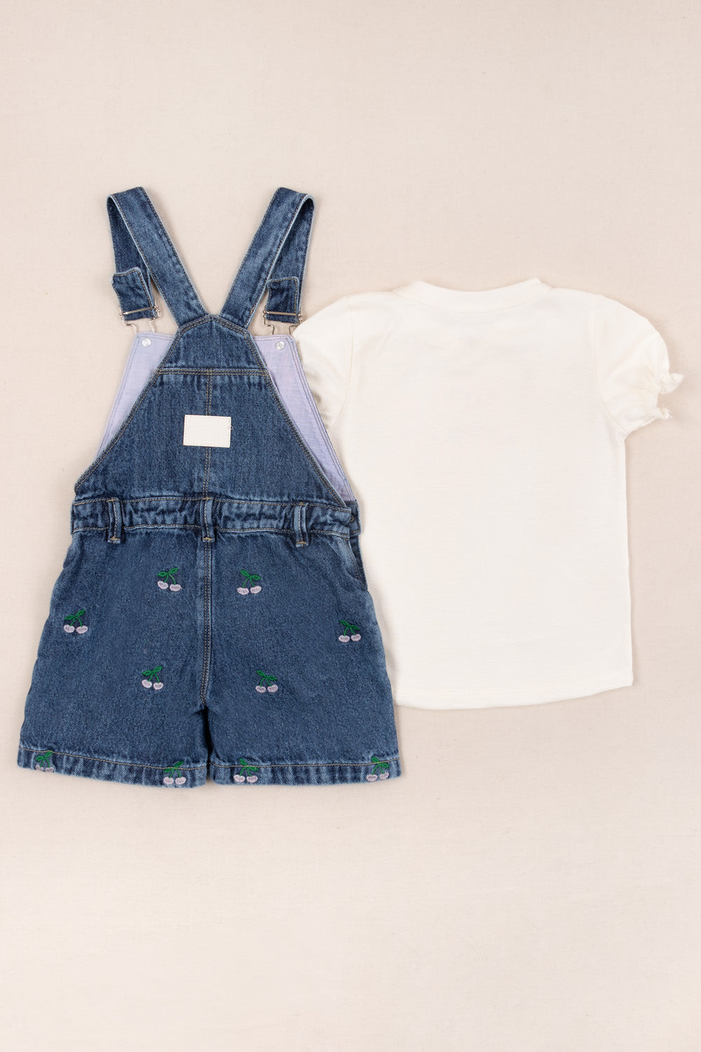 CONJUNTO OVEROL NIÑA HEY BLANCO