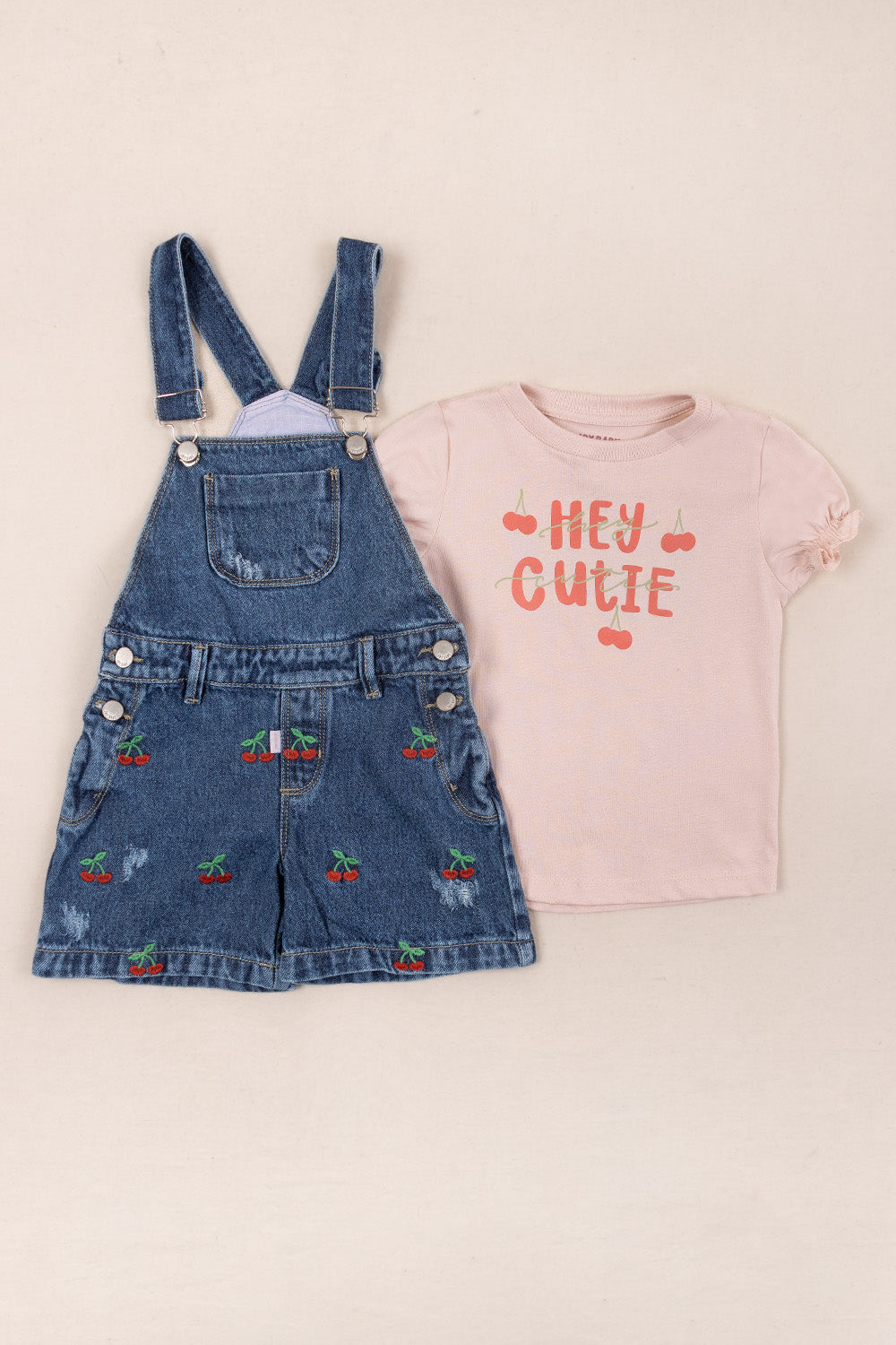 CONJUNTO OVEROL NIÑA HEY PALO ROSA