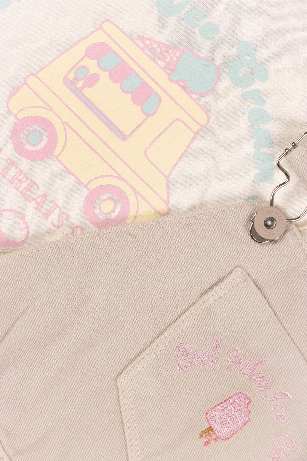 CONJUNTO OVEROL NIÑA REFRESHING BEIGE
