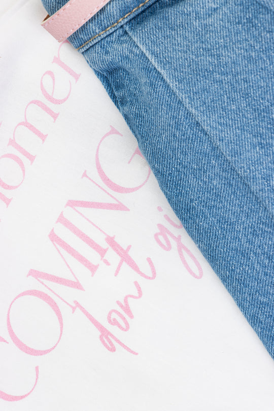 CONJUNTO FALDA NIÑA BLANCO