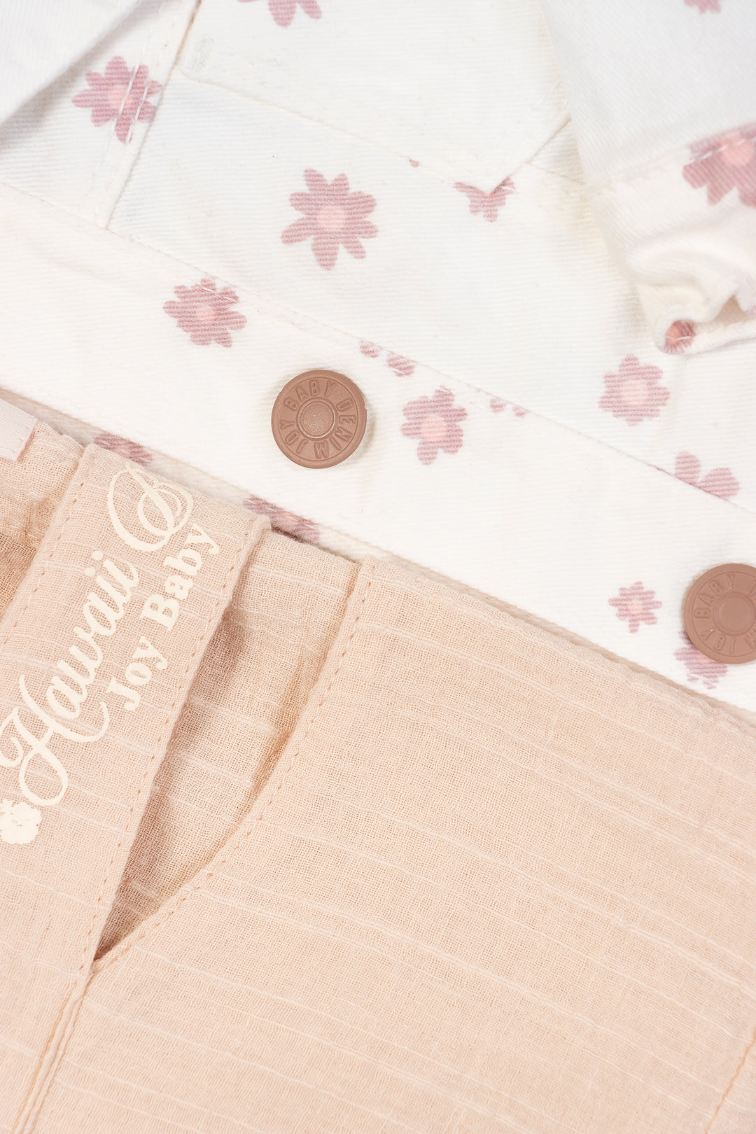 CONJUNTO VESTIDO NIÑA FLOWERS BEIGE