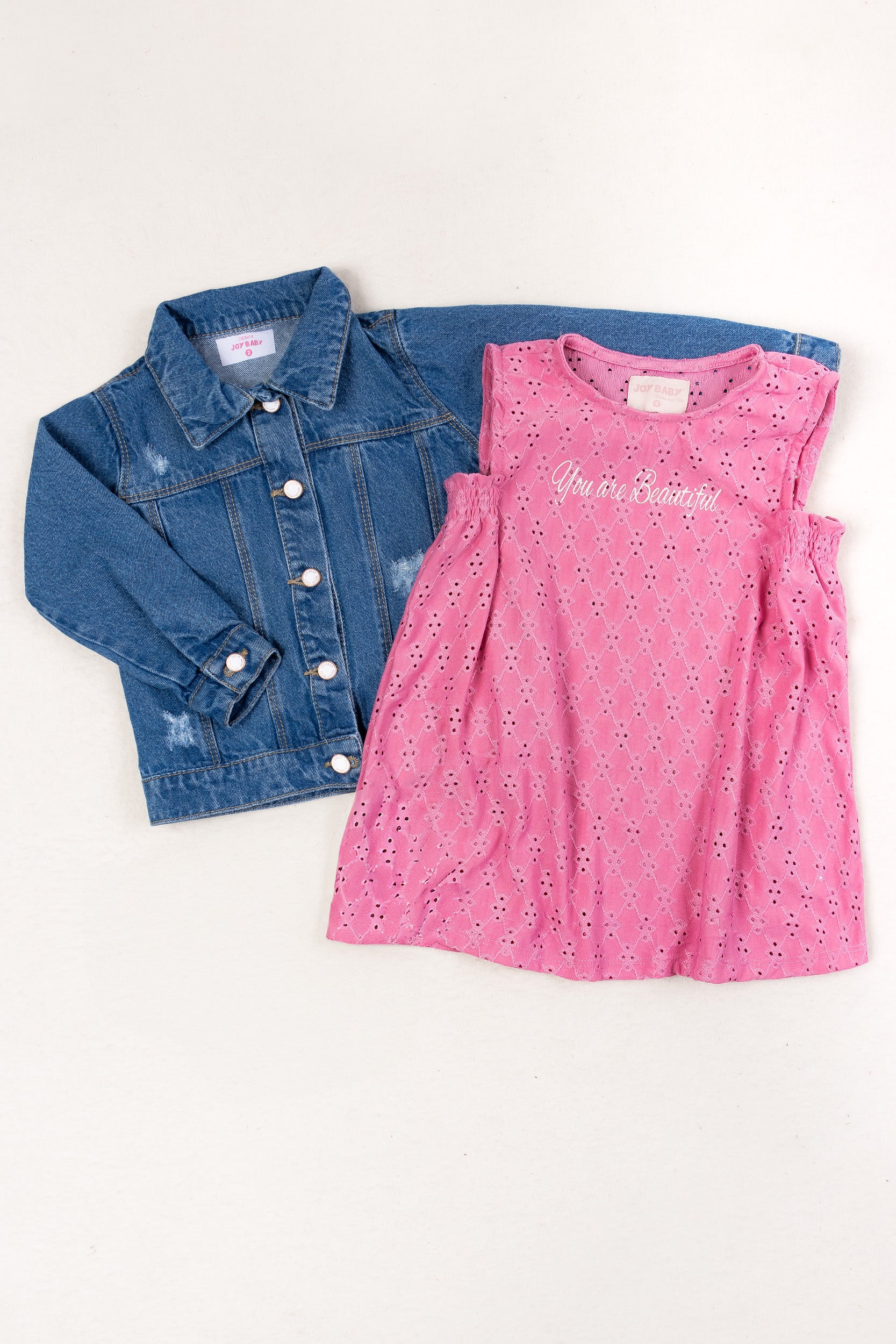 CONJUNTO VESTIDO NIÑA ROSADO