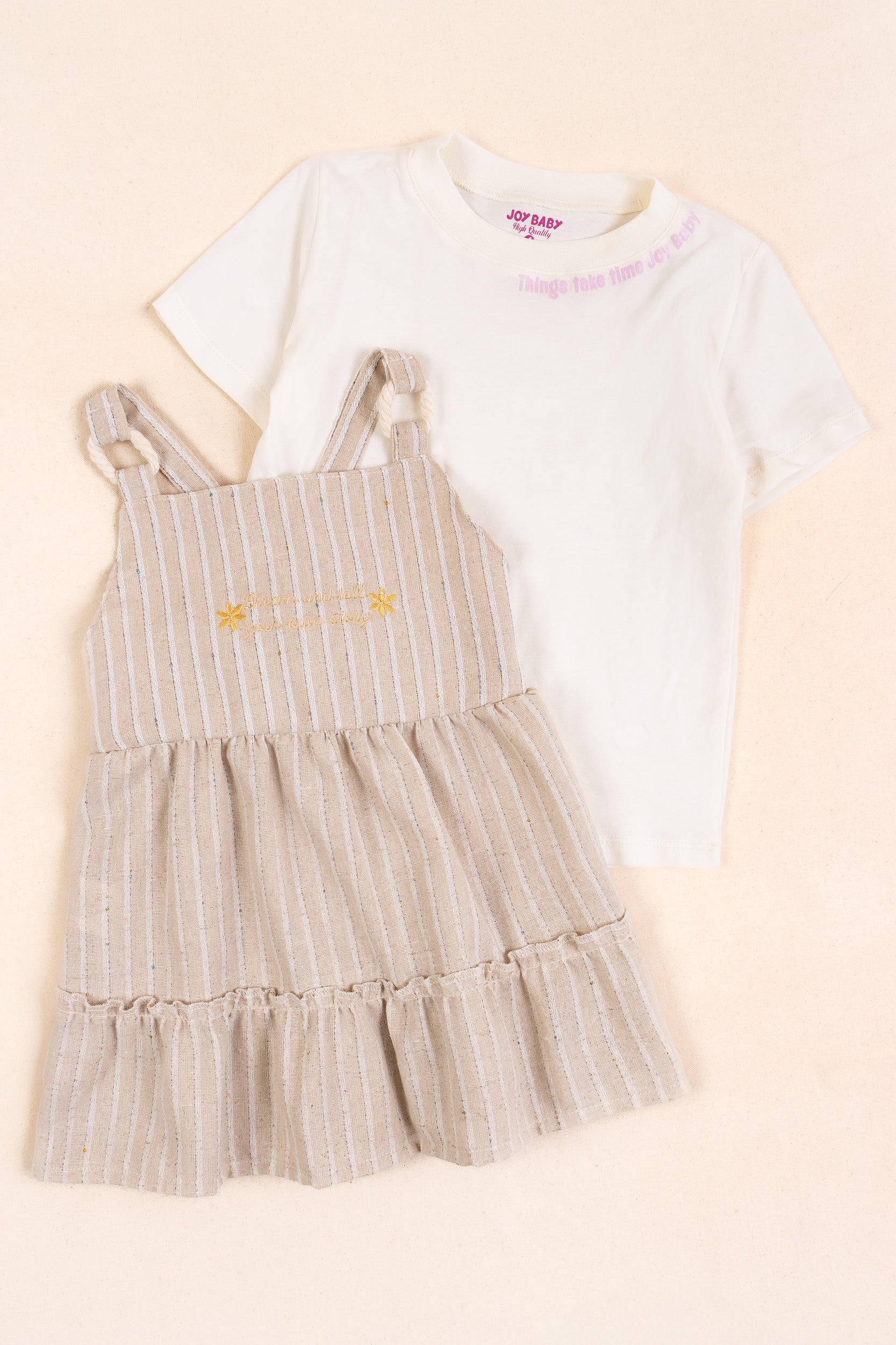 CONJUNTO VESTIDO NIÑA ROSADO