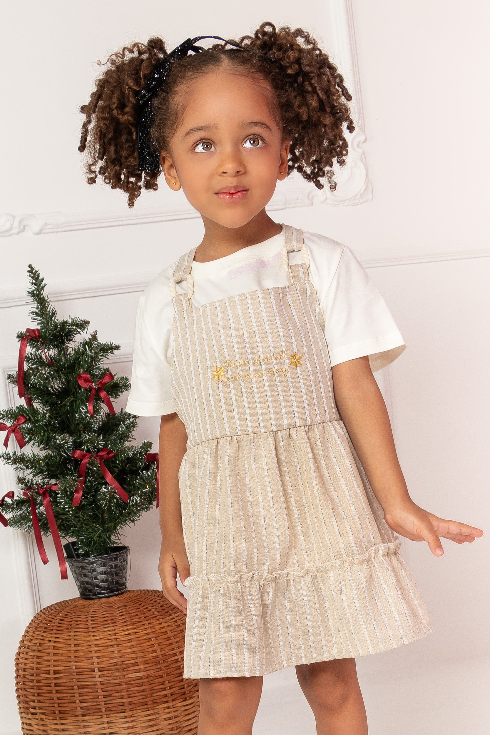 CONJUNTO VESTIDO NIÑA ROSADO