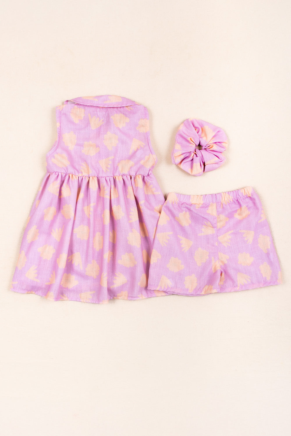 CONJUNTO VESTIDO NIÑA FLOWERS ROSADO