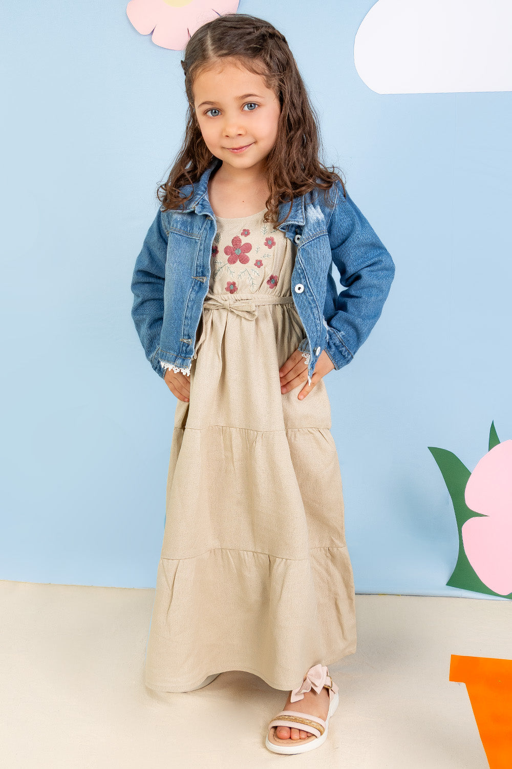 CONJUNTO VESTIDO NIÑA FRESH BEIGE