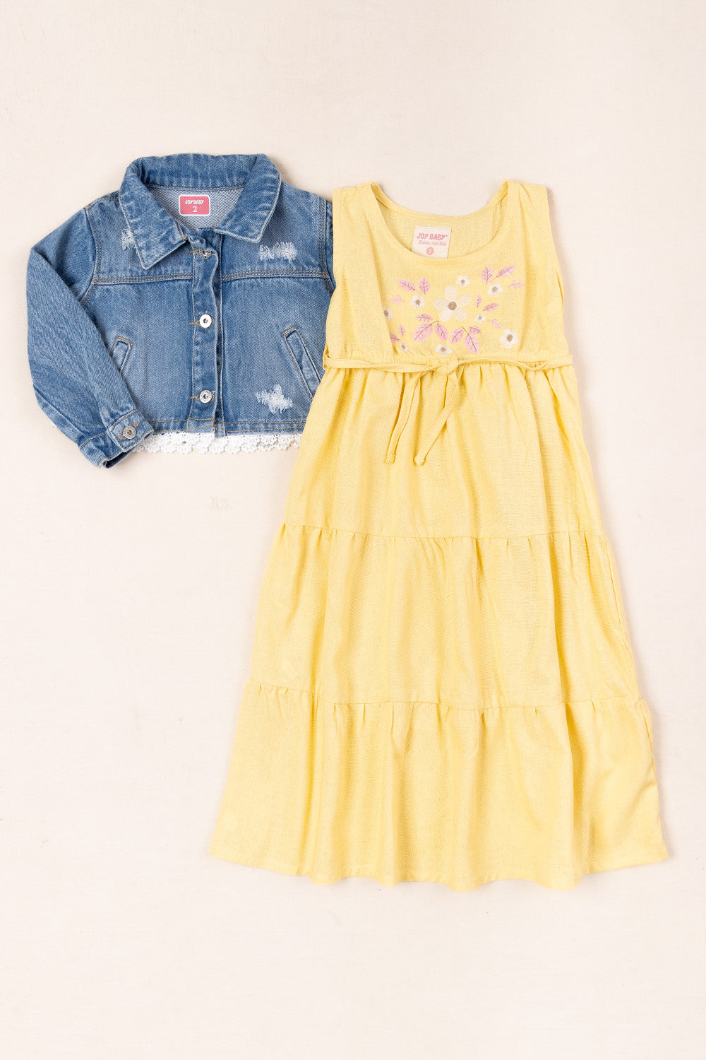CONJUNTO VESTIDO NIÑA FRESH AMARILLO