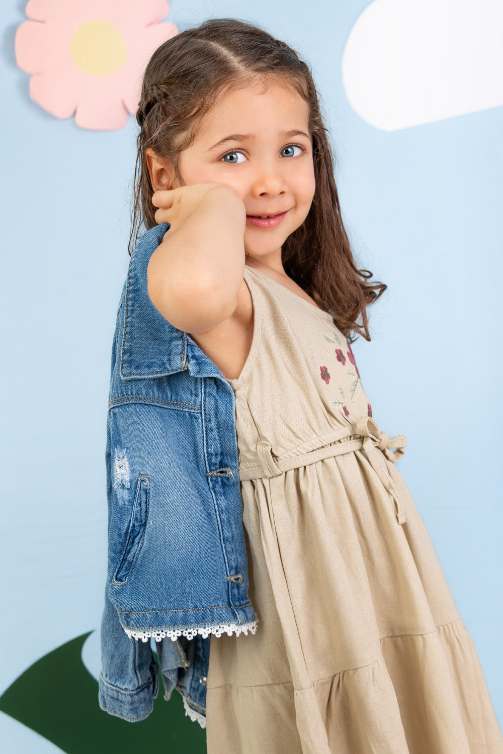 CONJUNTO VESTIDO NIÑA FRESH BEIGE