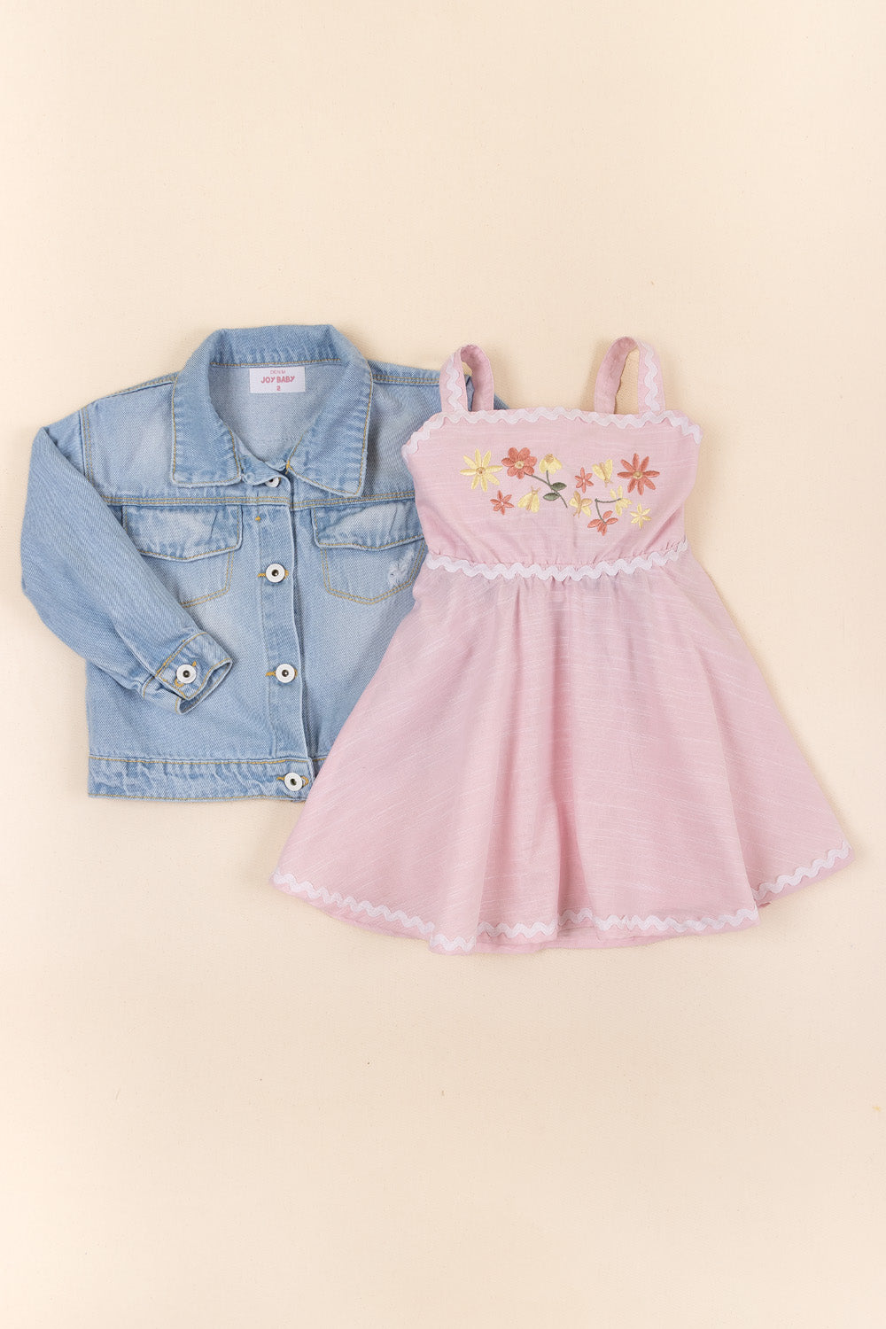 CONJUNTO VESTIDO NIÑA SWEET ROSADO