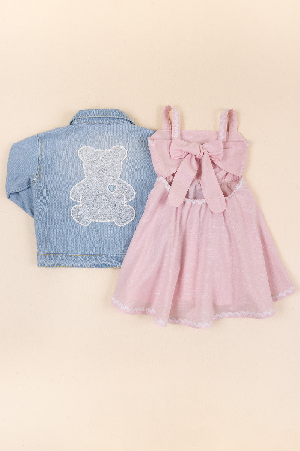 CONJUNTO VESTIDO NIÑA SWEET ROSADO