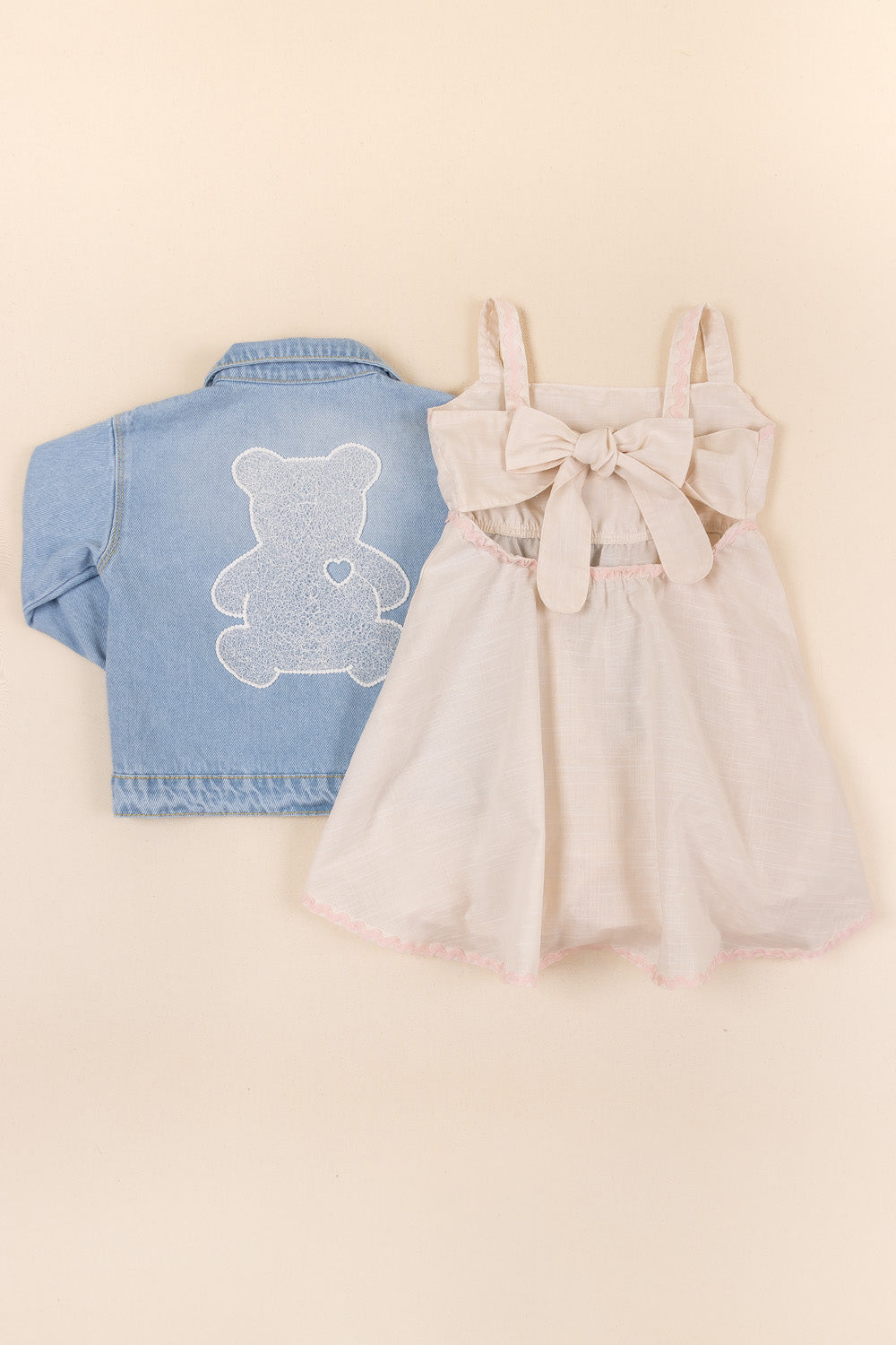CONJUNTO VESTIDO NIÑA SWEET BEIGE