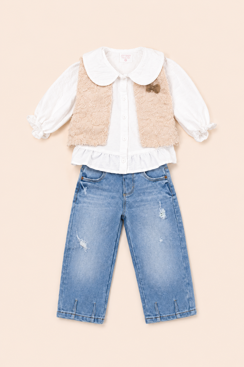 CONJUNTO 3 PRENDAS NIÑA SWEET BLANCO