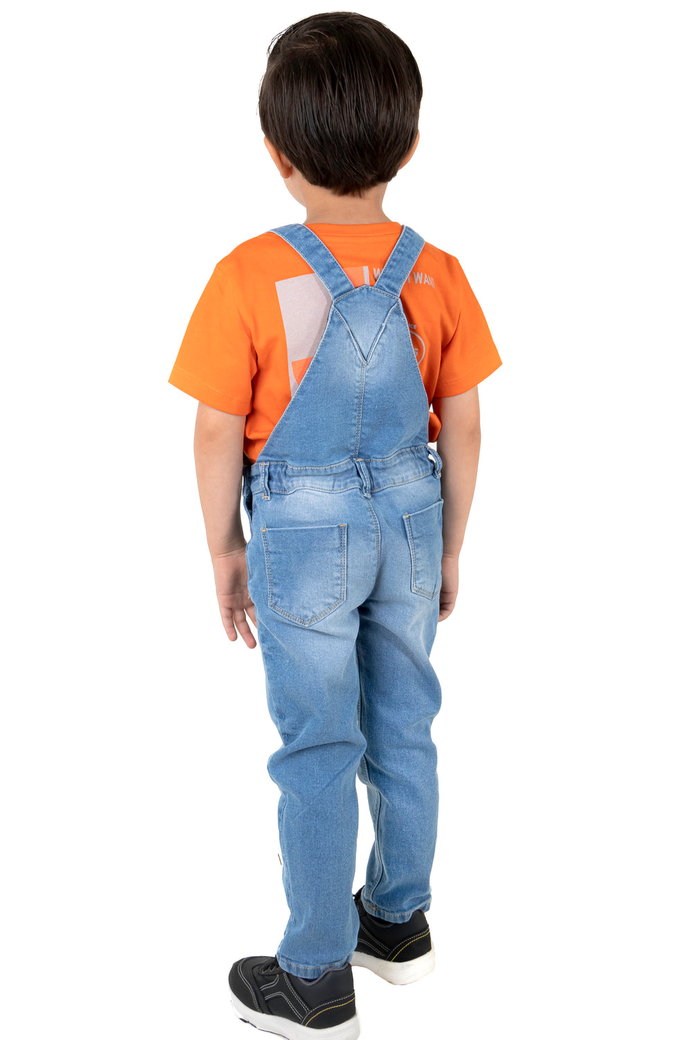 CONJUNTO OVEROL NIÑO HOME NARANJA