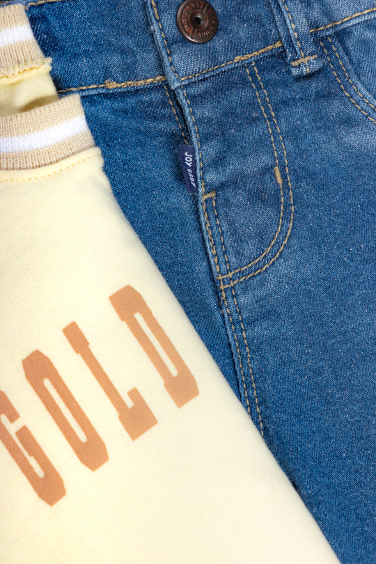 CONJUNTO 2 PRENDAS NIÑO GOLD AMARILLO