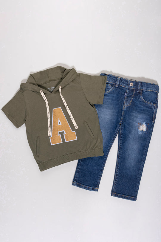 CONJUNTO 2 PRENDAS NIÑO VERDE