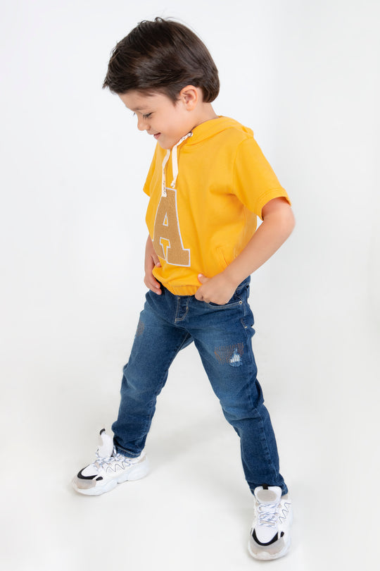 CONJUNTO 2 PRENDAS NIÑO MOSTAZA