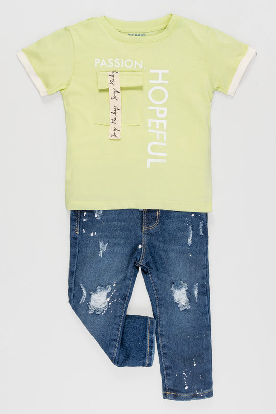 CONJUNTO 2 PRENDAS NIÑO PASSION VERDE