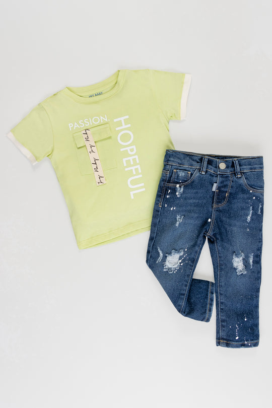 CONJUNTO 2 PRENDAS NIÑO PASSION VERDE