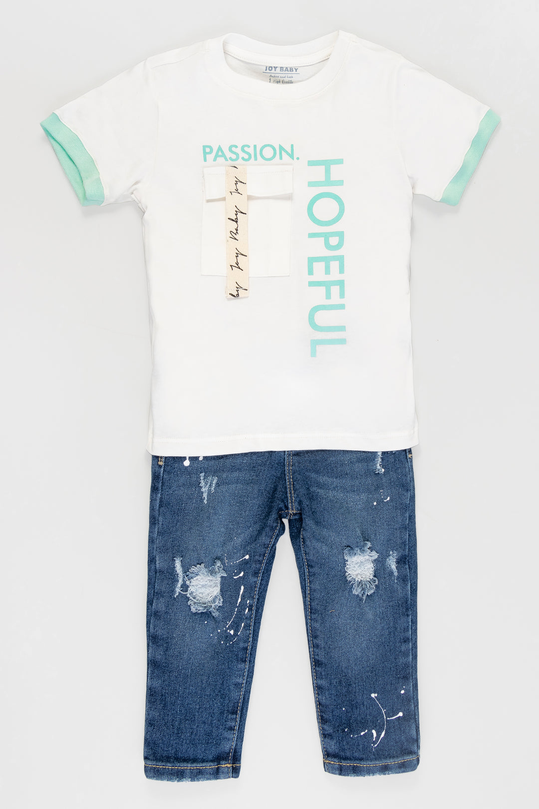CONJUNTO 2 PRENDAS NIÑO PASSION BLANCO