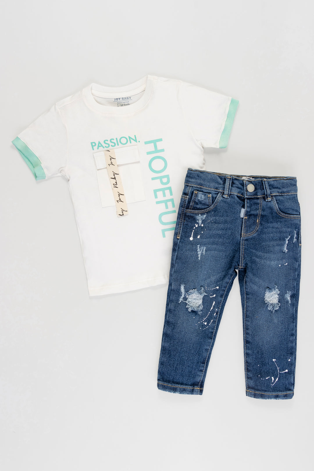 CONJUNTO 2 PRENDAS NIÑO PASSION BLANCO