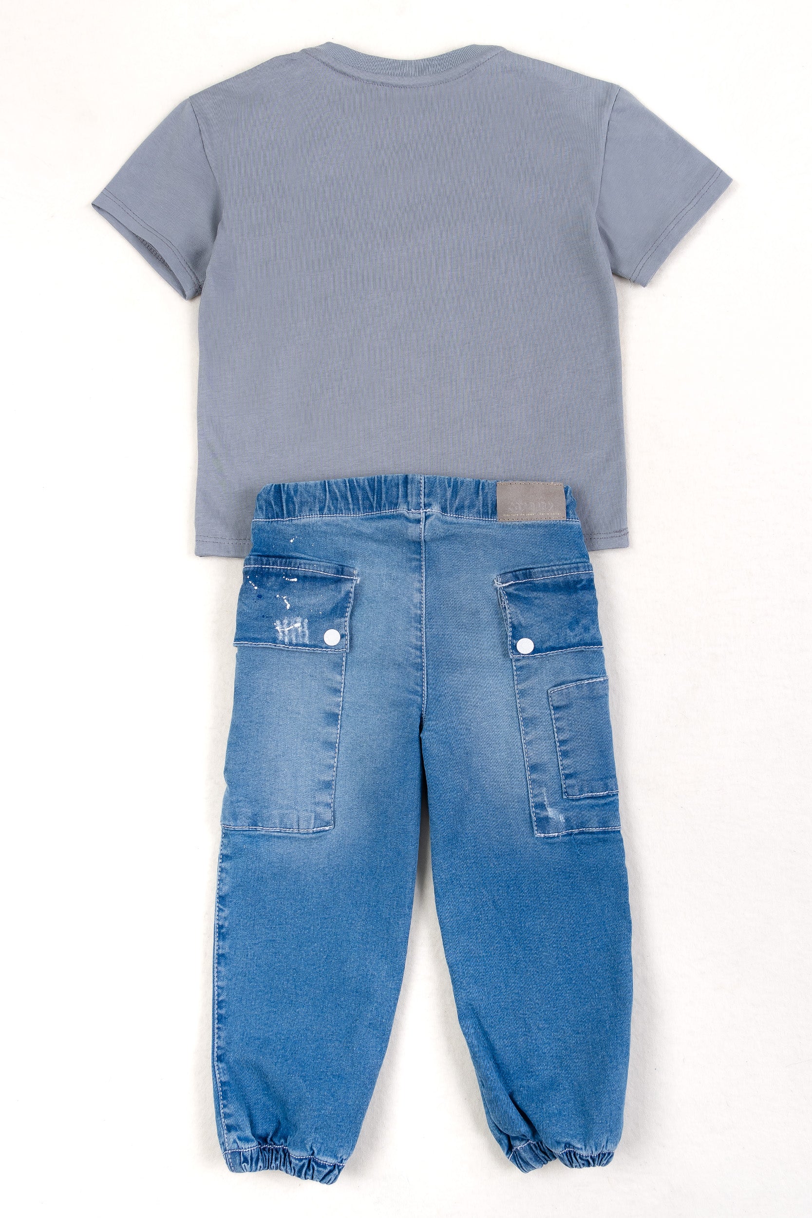 CONJUNTO 2 PRENDAS NIÑO DINO GRIS