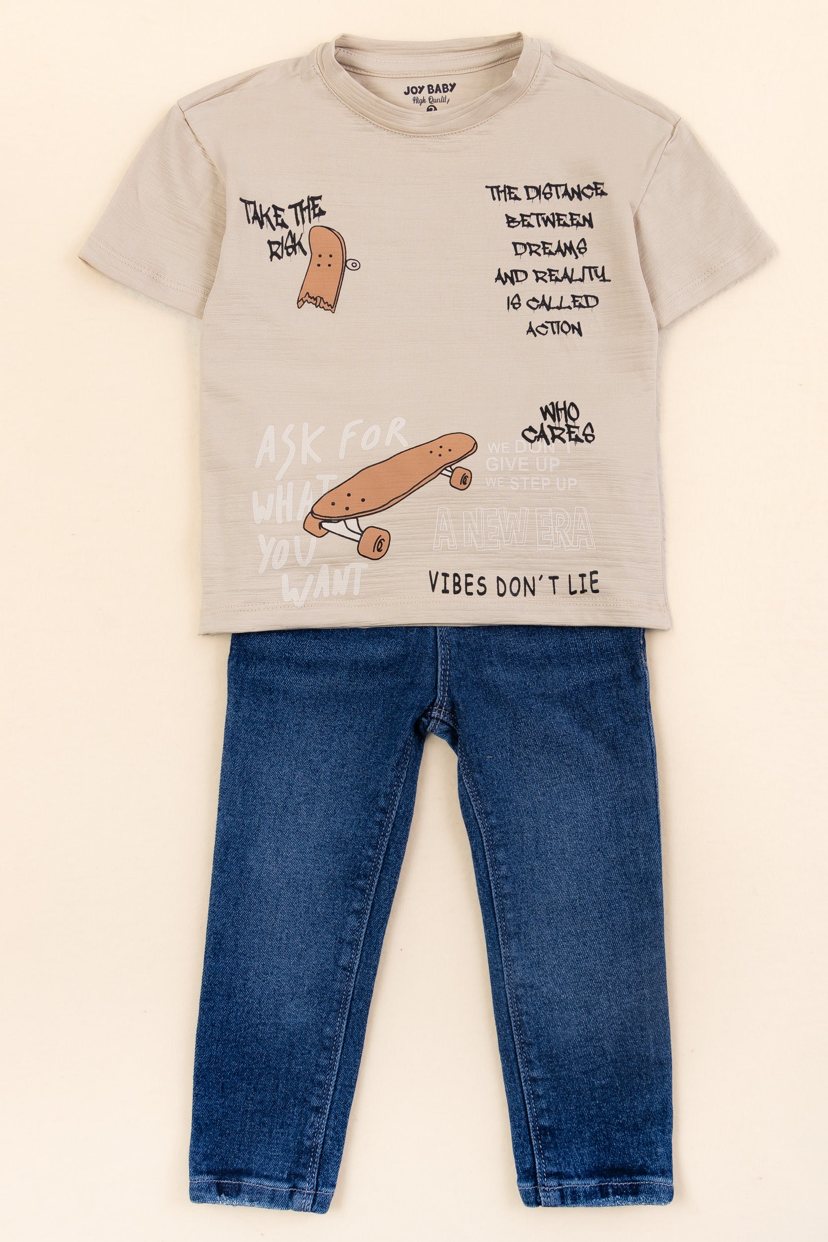 CONJUNTO 2 PRENDAS NIÑO BEIGE