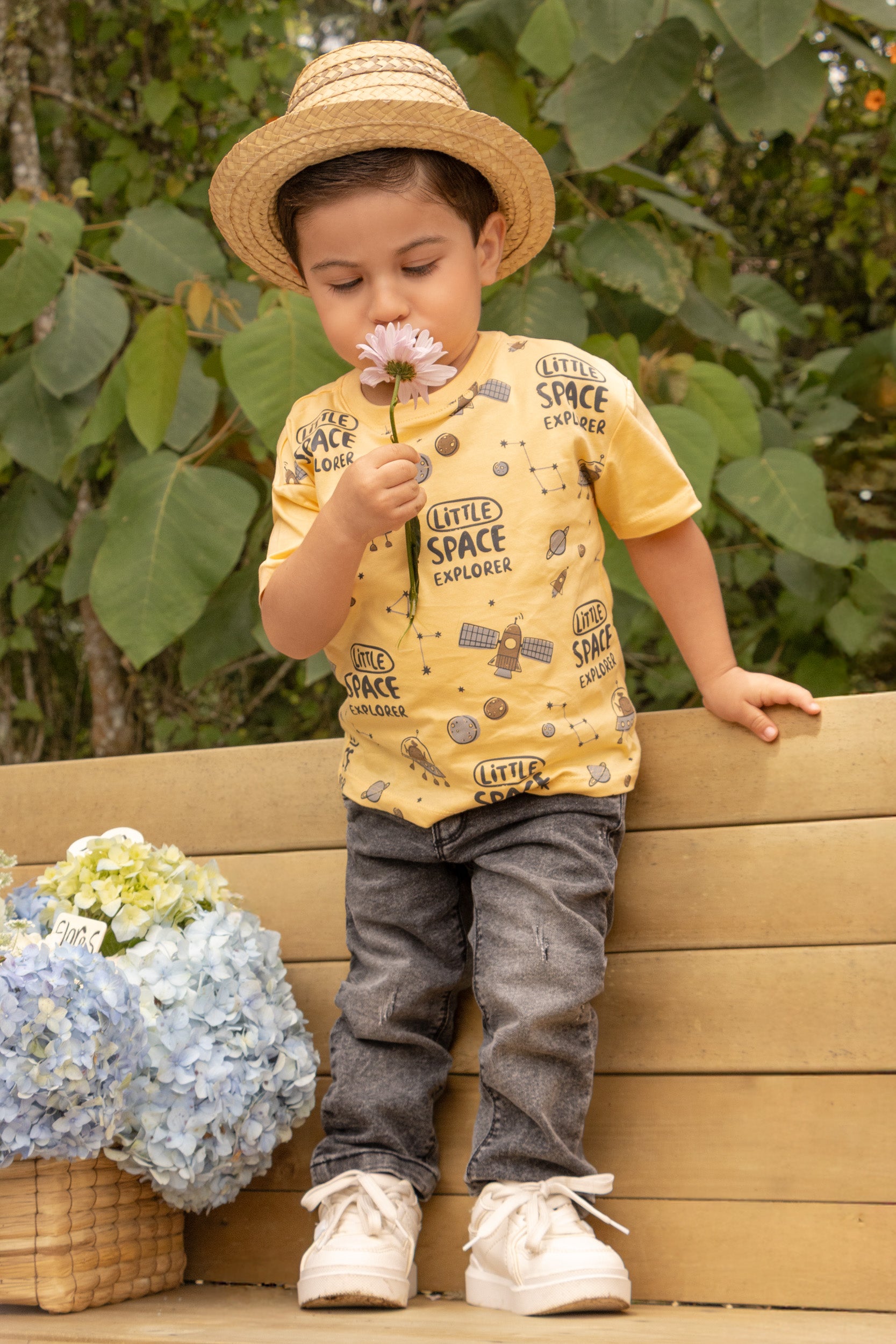 CONJUNTO 2 PRENDAS NIÑO SPACE AMARILLO