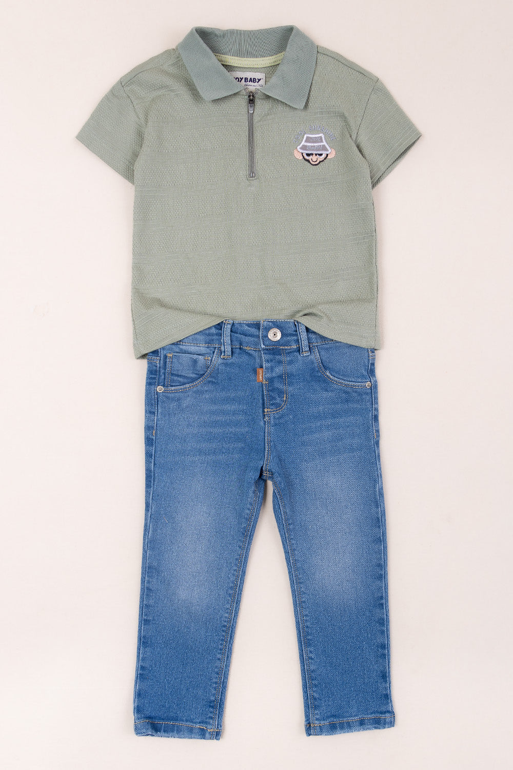 CONJUNTO 2 PRENDAS NIÑO COOL SUNSHINE VERDE