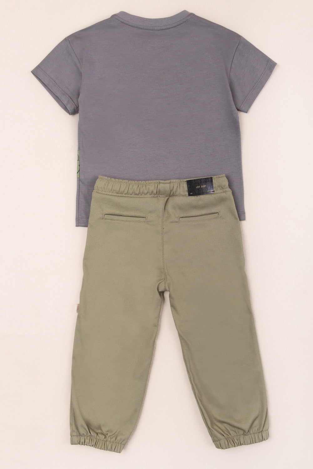CONJUNTO 2 PRENDAS NIÑO SAFARI CAMEL VERDE