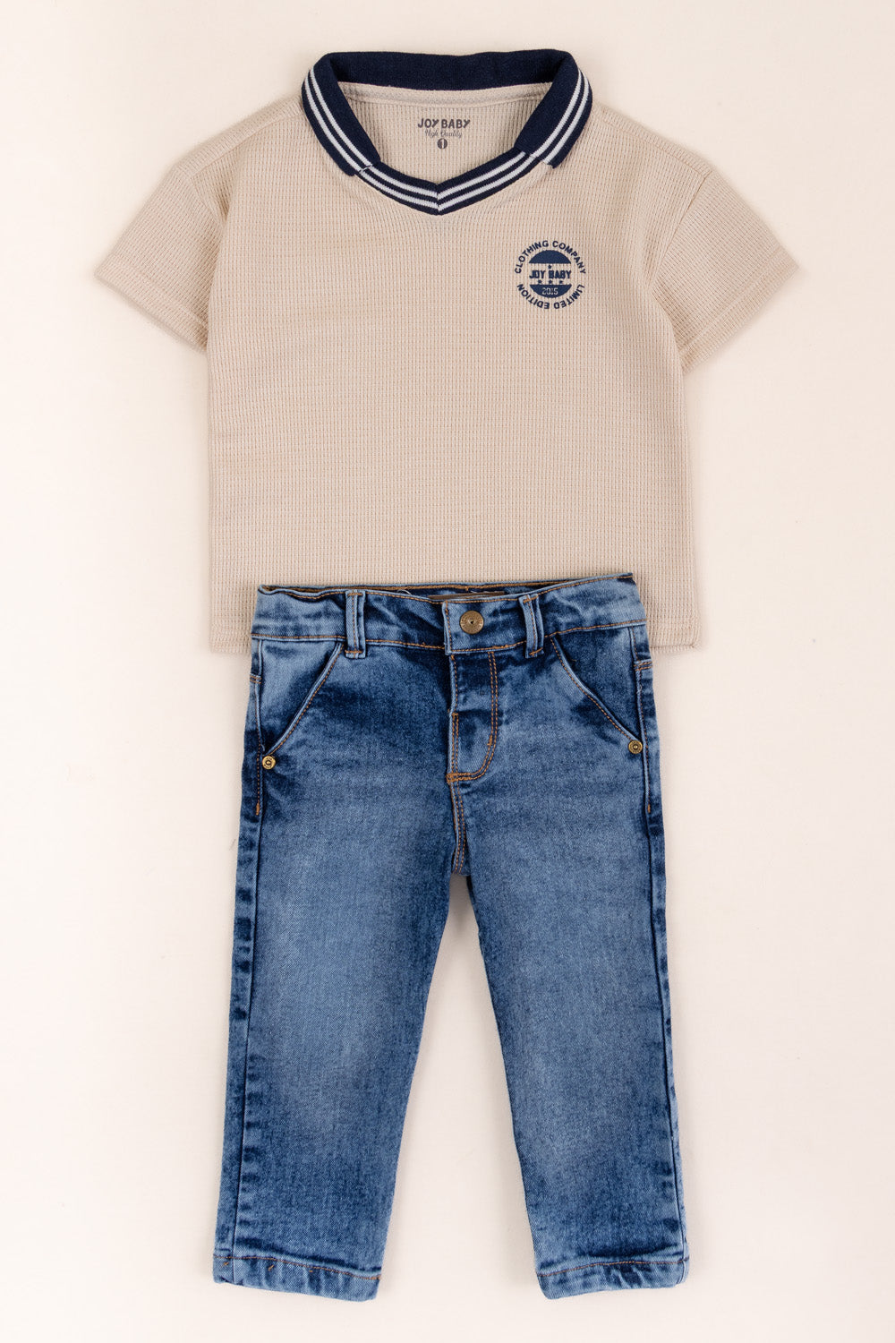 CONJUNTO 2 PRENDAS NIÑO COMPANY BEIGE