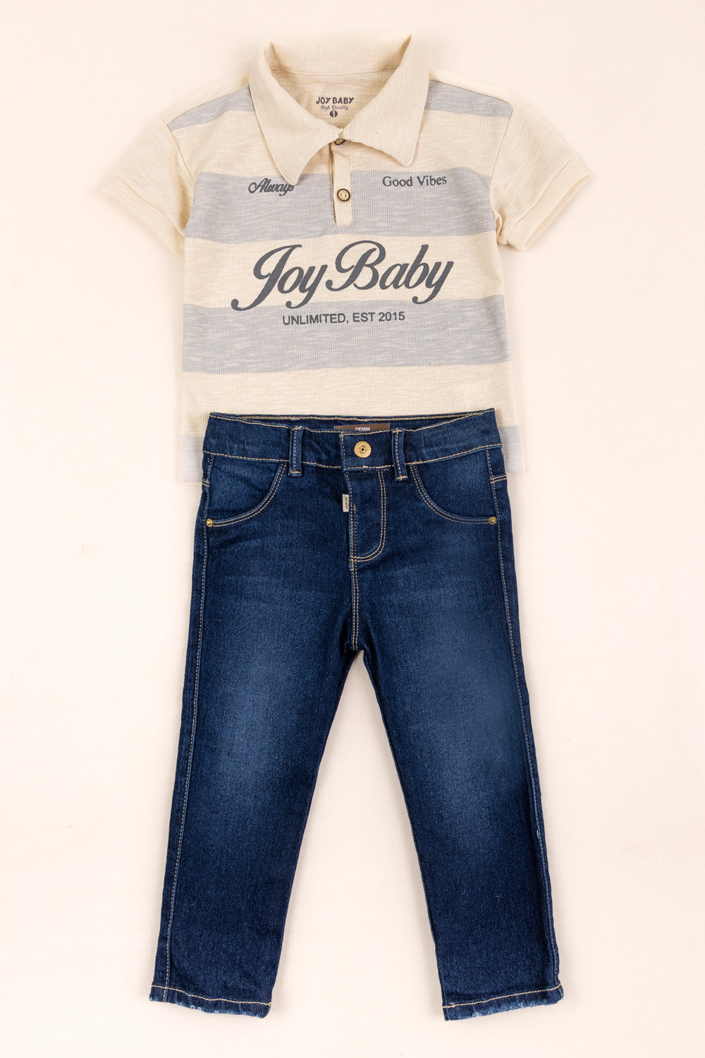 CONJUNTO 2 PRENDAS NIÑO UNLIMITED BEIGE