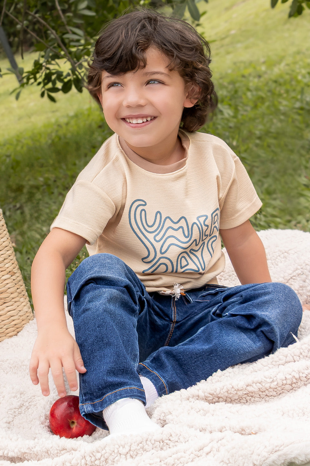 CONJUNTO 2 PRENDAS NIÑO SUMMER DAYS BEIGE