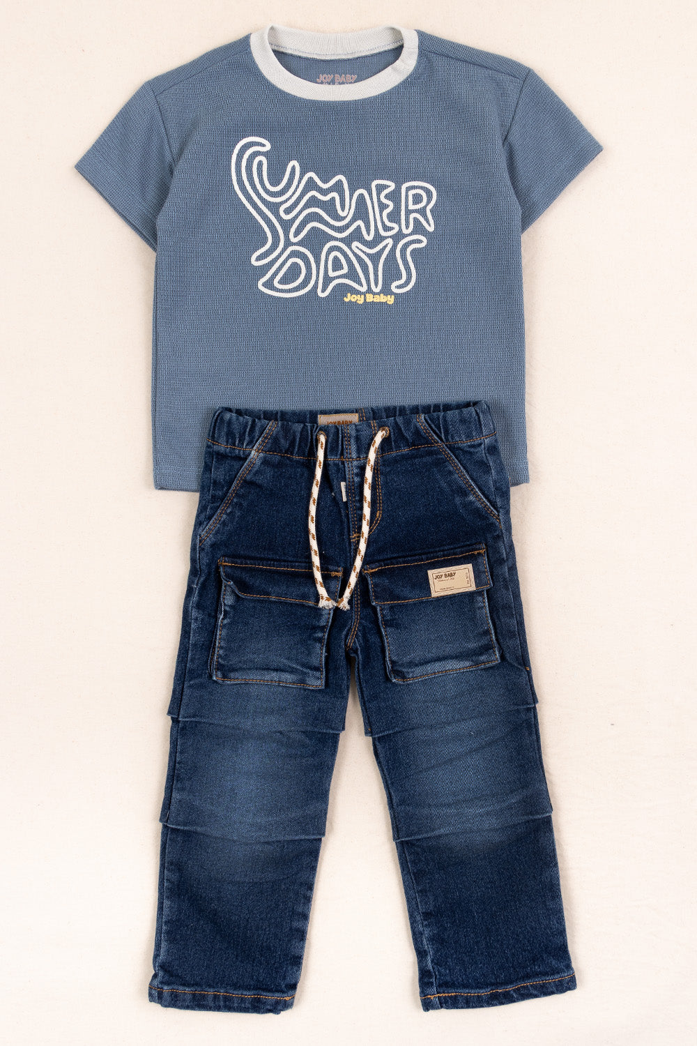 CONJUNTO 2 PRENDAS NIÑO SUMMER DAYS AZUL