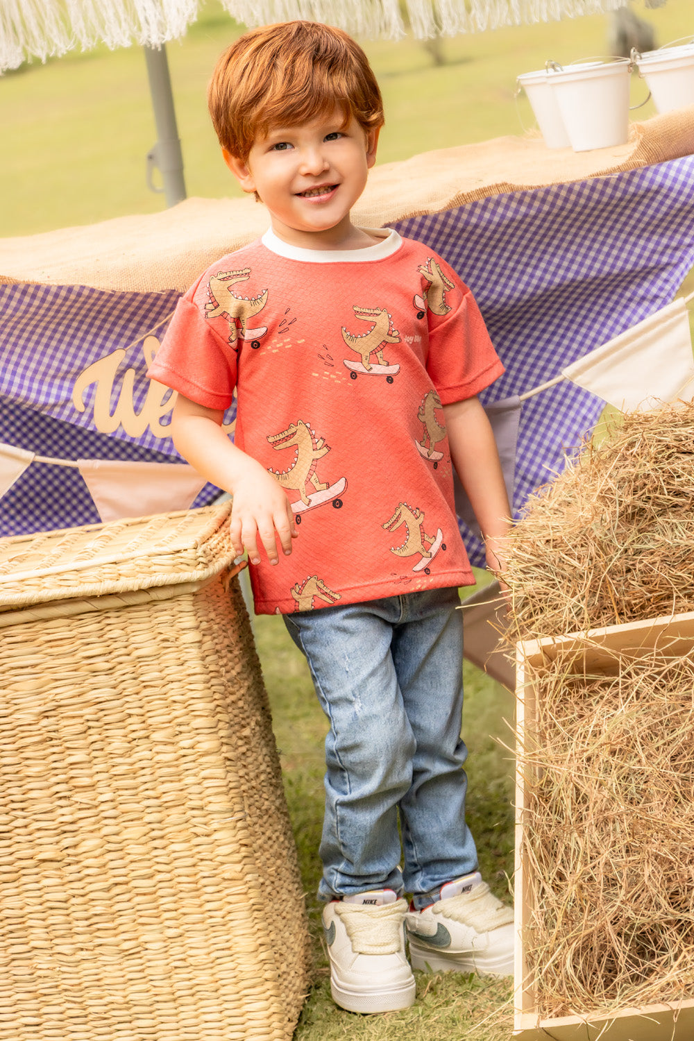 CONJUNTO 2 PRENDAS NIÑO SKATE SALMÓN