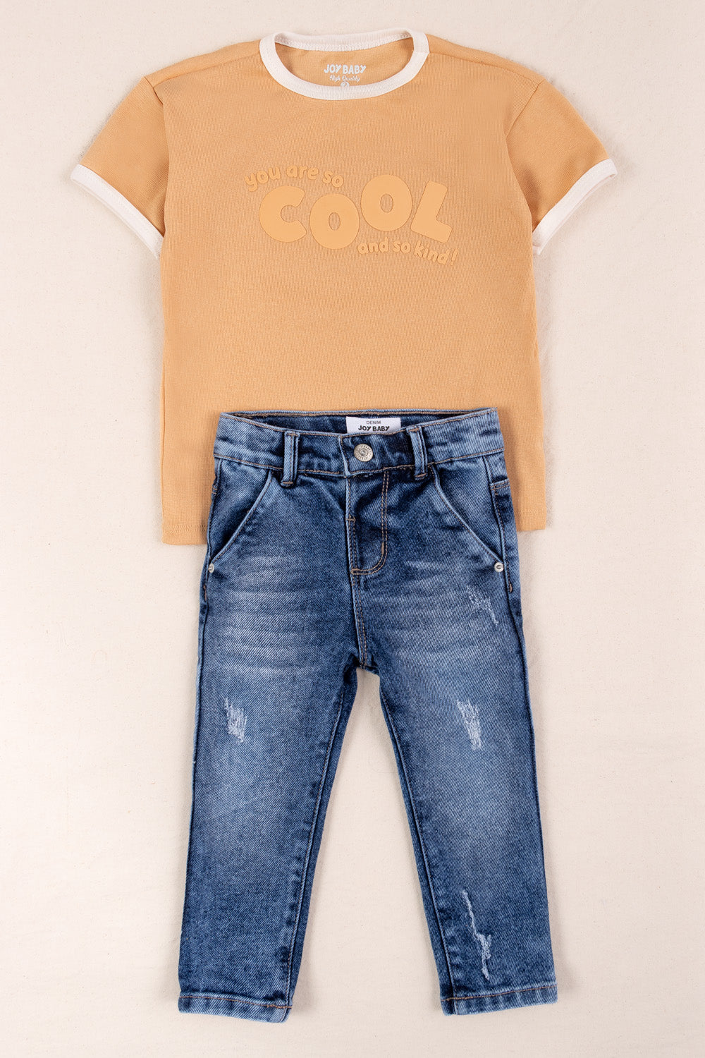 CONJUNTO 2 PRENDAS NIÑO COOL MANDARINA