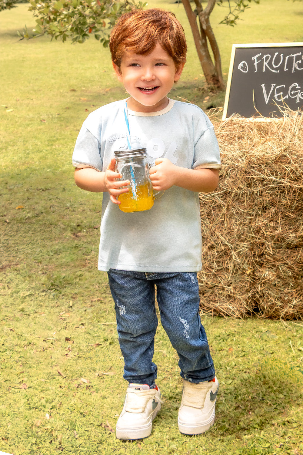 CONJUNTO 2 PRENDAS NIÑO COOL AZUL CLARO