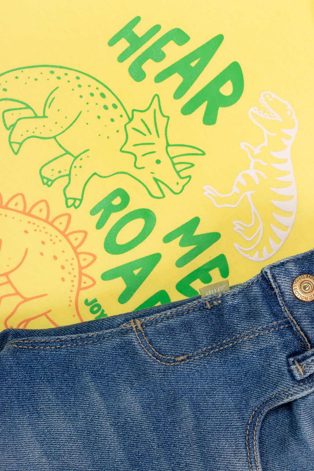 CONJUNTO 2 PRENDAS NIÑO ROAR AMARILLO