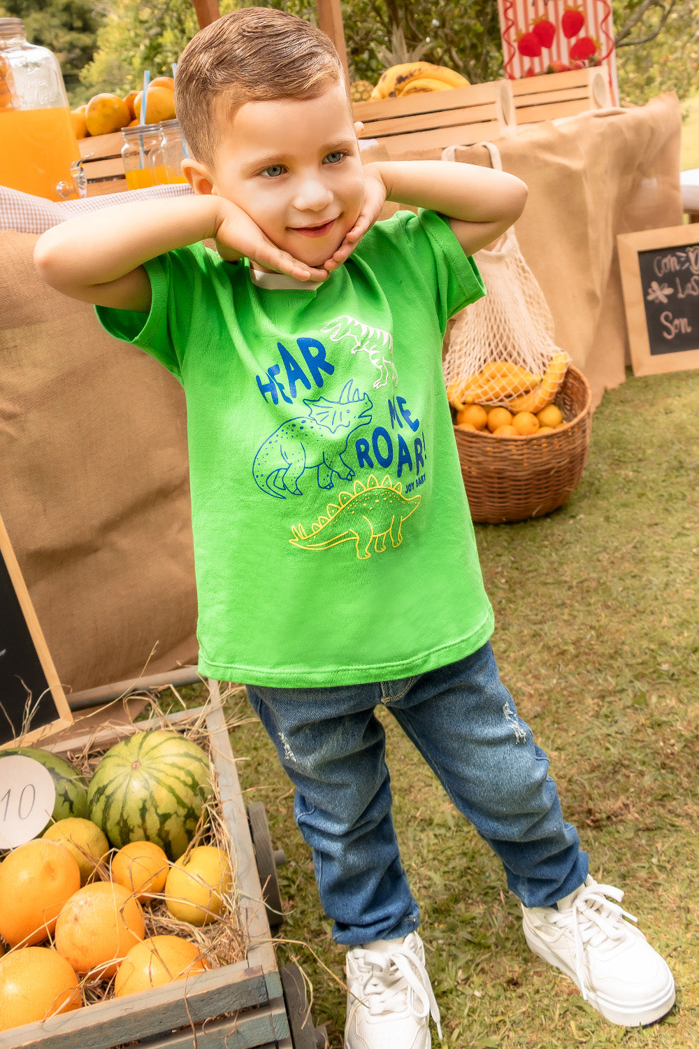 CONJUNTO 2 PRENDAS NIÑO ROAR VERDE