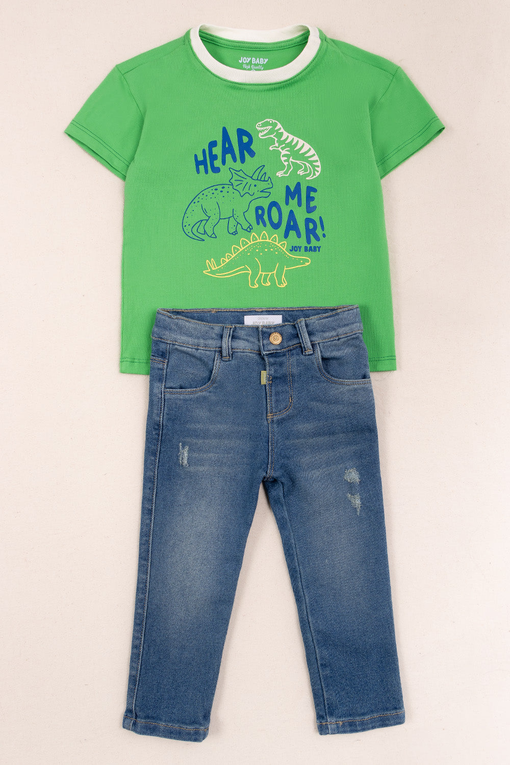 CONJUNTO 2 PRENDAS NIÑO ROAR VERDE