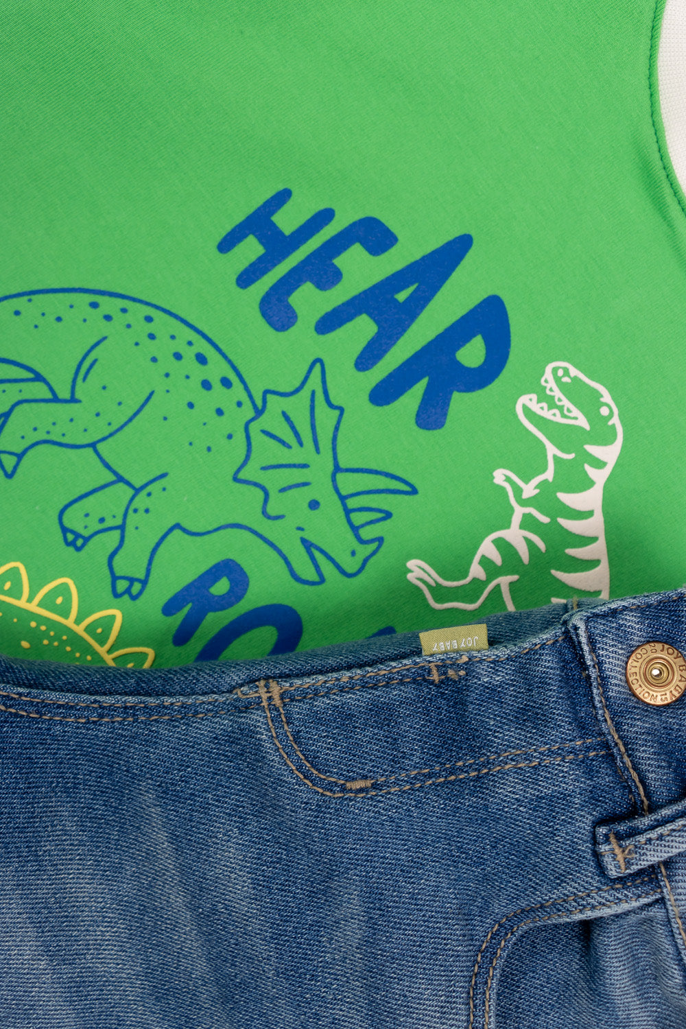CONJUNTO 2 PRENDAS NIÑO ROAR VERDE