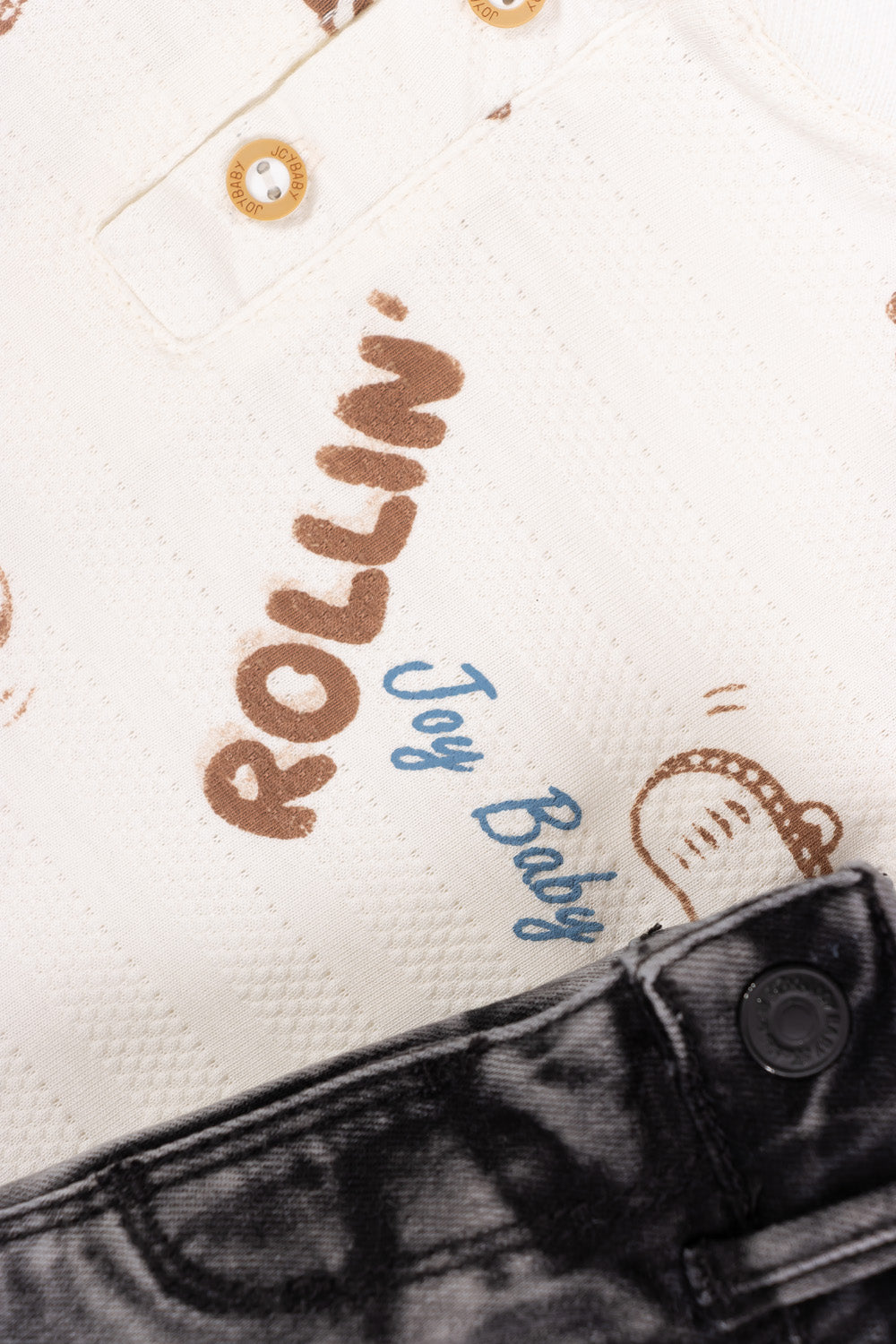 CONJUNTO 2 PRENDAS NIÑO ROLLIN BLANCO