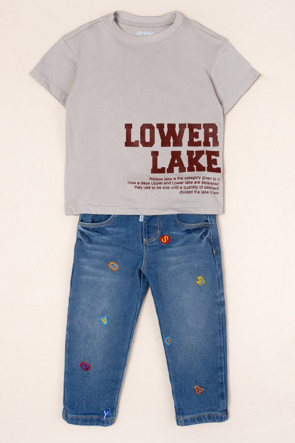 CONJUNTO 2 PRENDAS NIÑO LOWER LAKE GRIS