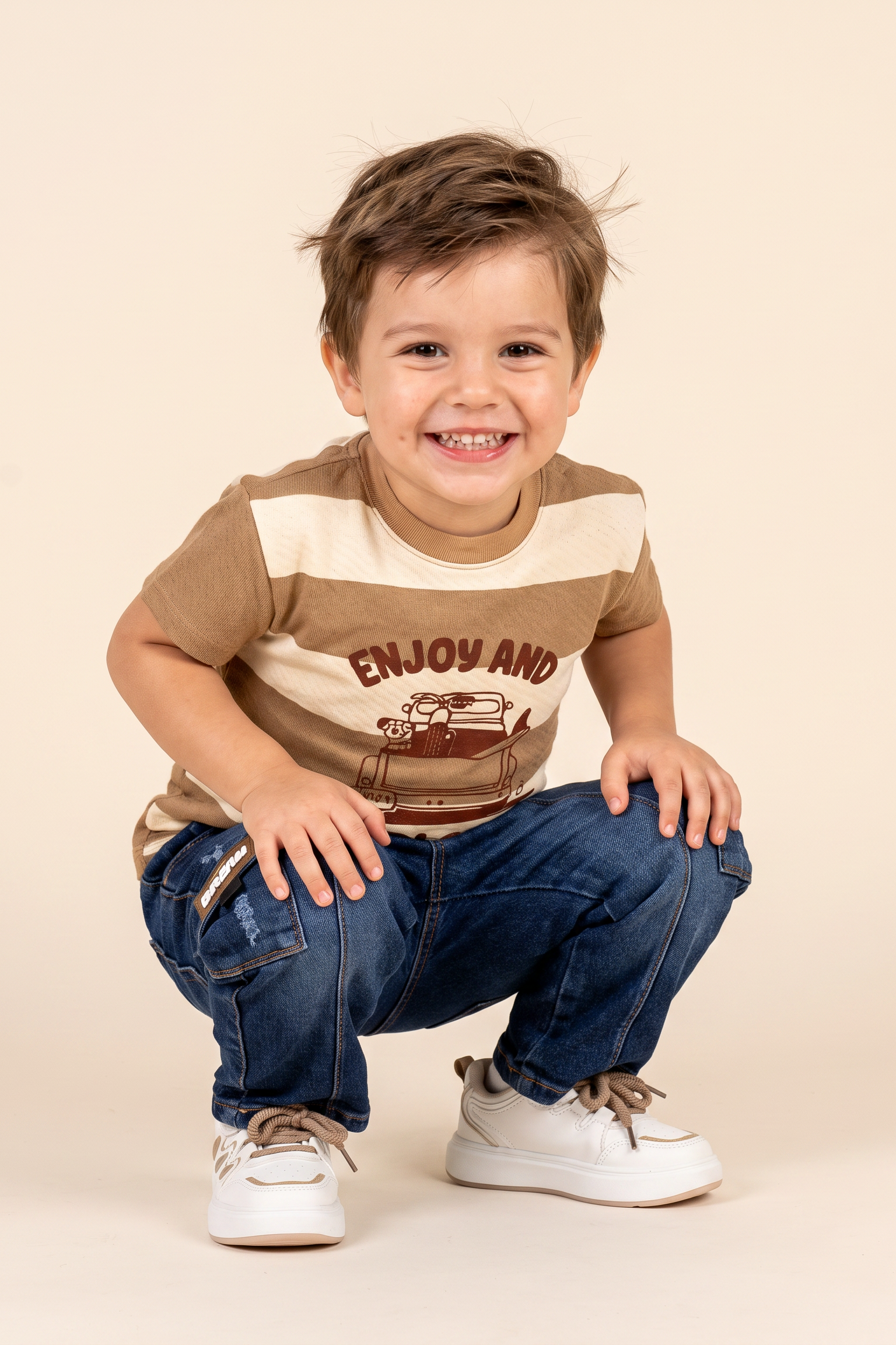 CONJUNTO 2 PRENDAS NIÑO EXPLORE CAFÉ
