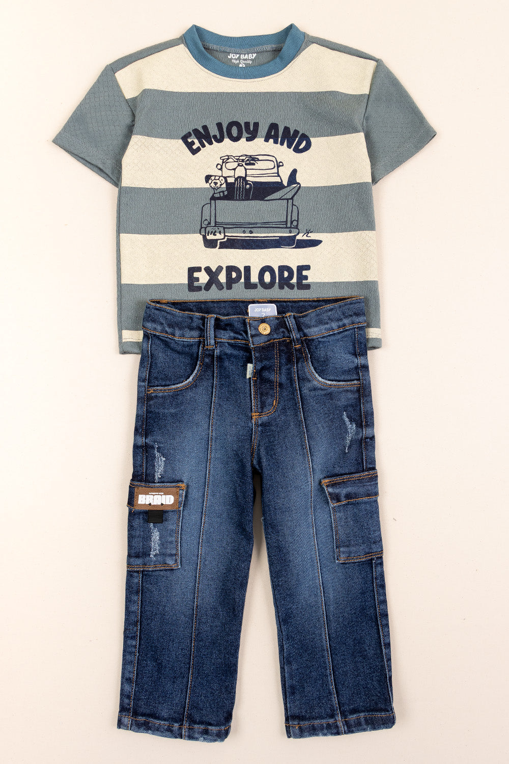 CONJUNTO 2 PRENDAS NIÑO EXPLORE AZUL