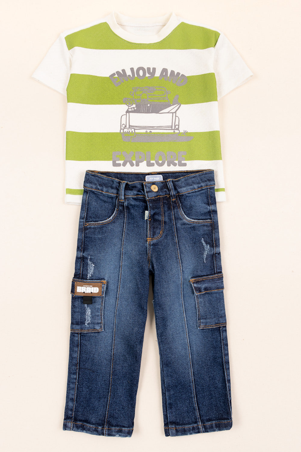 CONJUNTO 2 PRENDAS NIÑO EXPLORE BLANCO