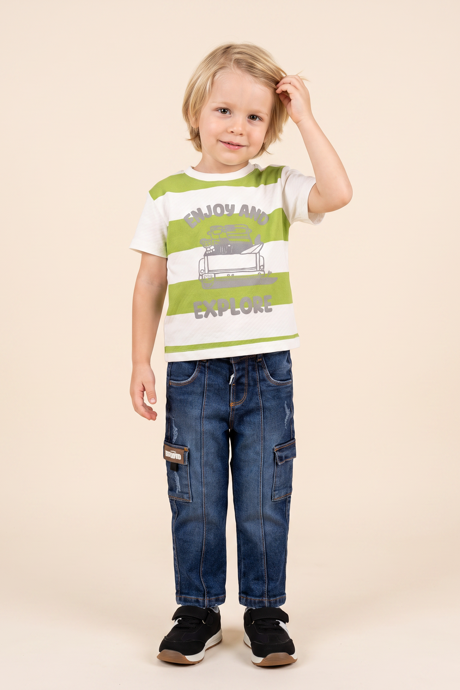 CONJUNTO 2 PRENDAS NIÑO EXPLORE BLANCO